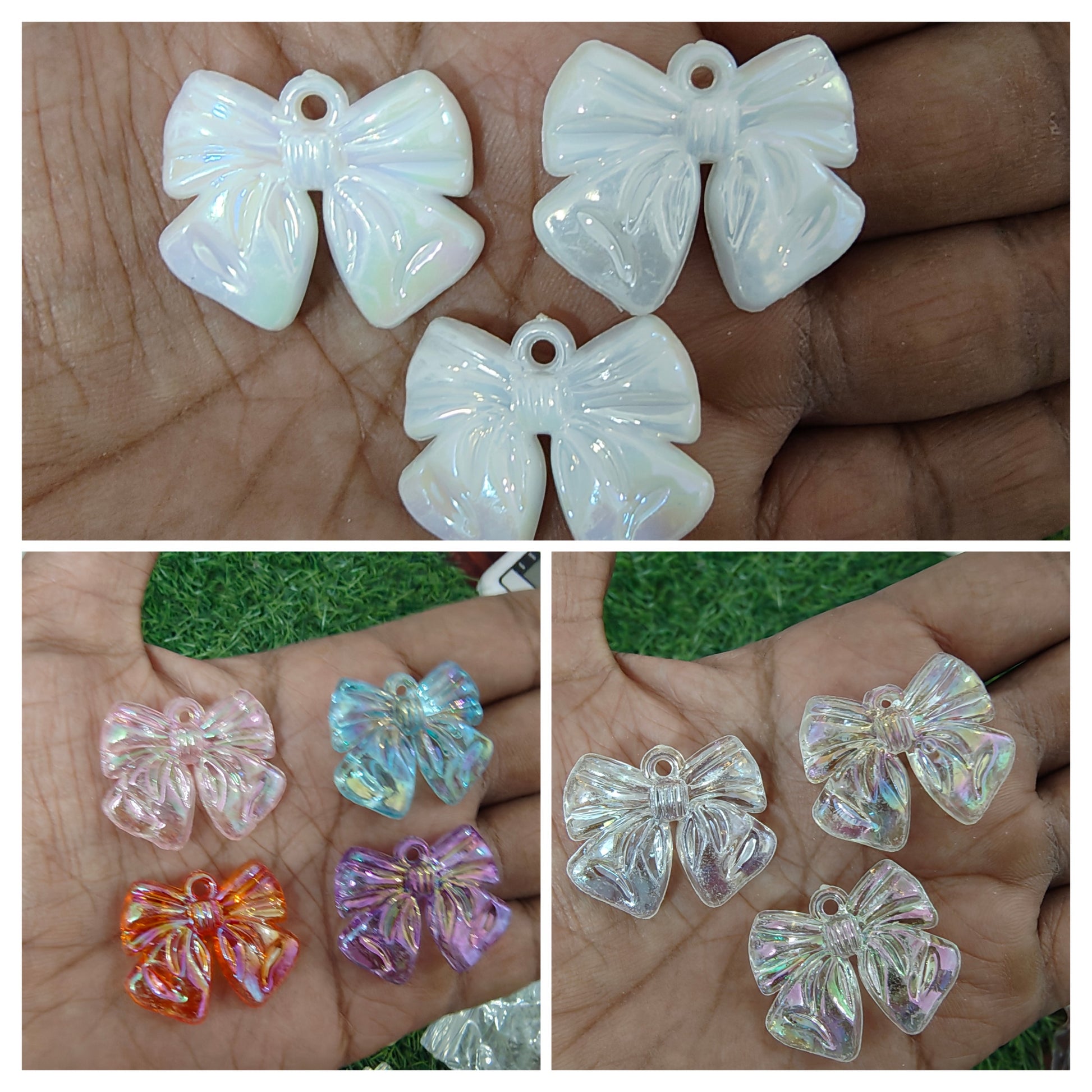 Acrylic bow beads 102