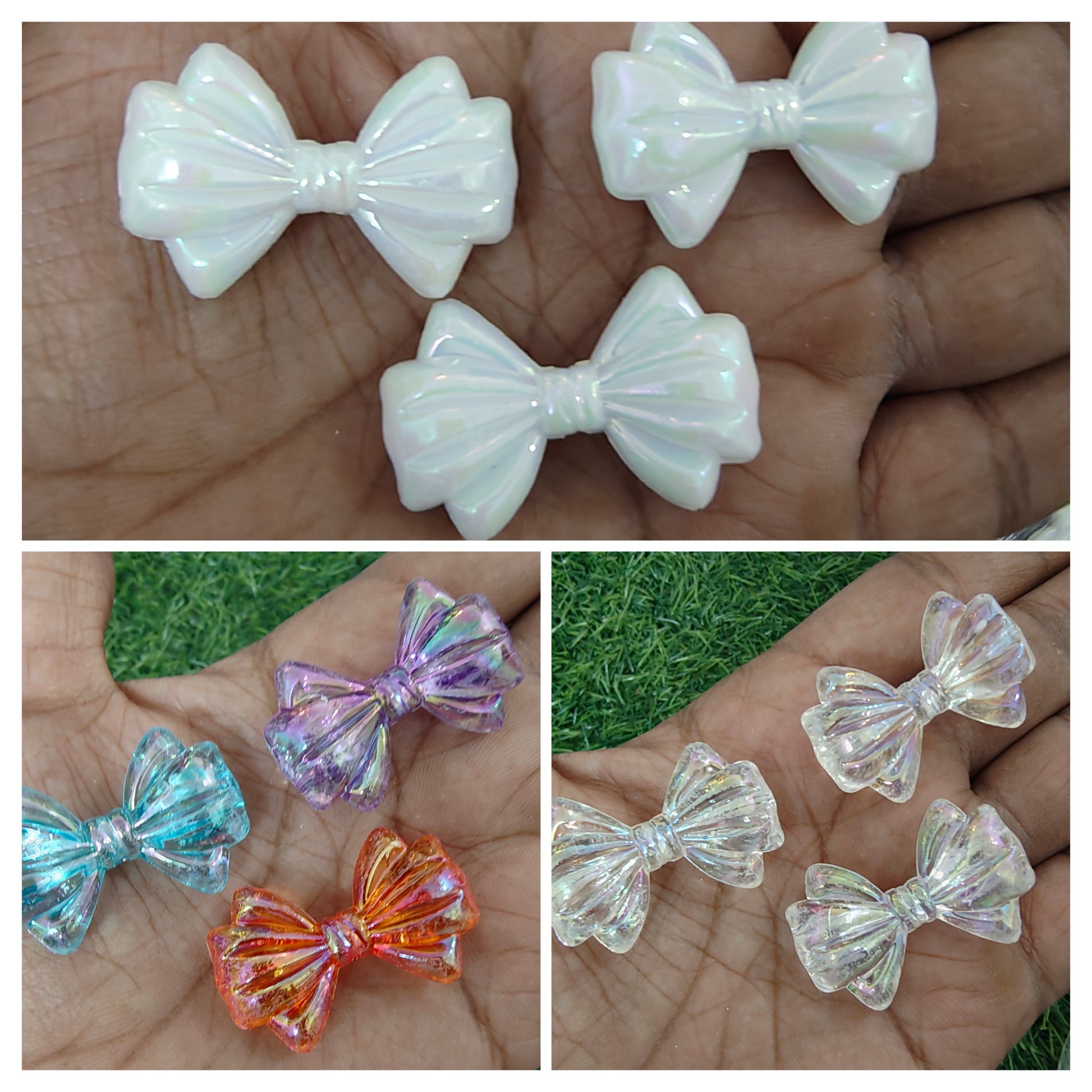 Acrylic bow beads 103