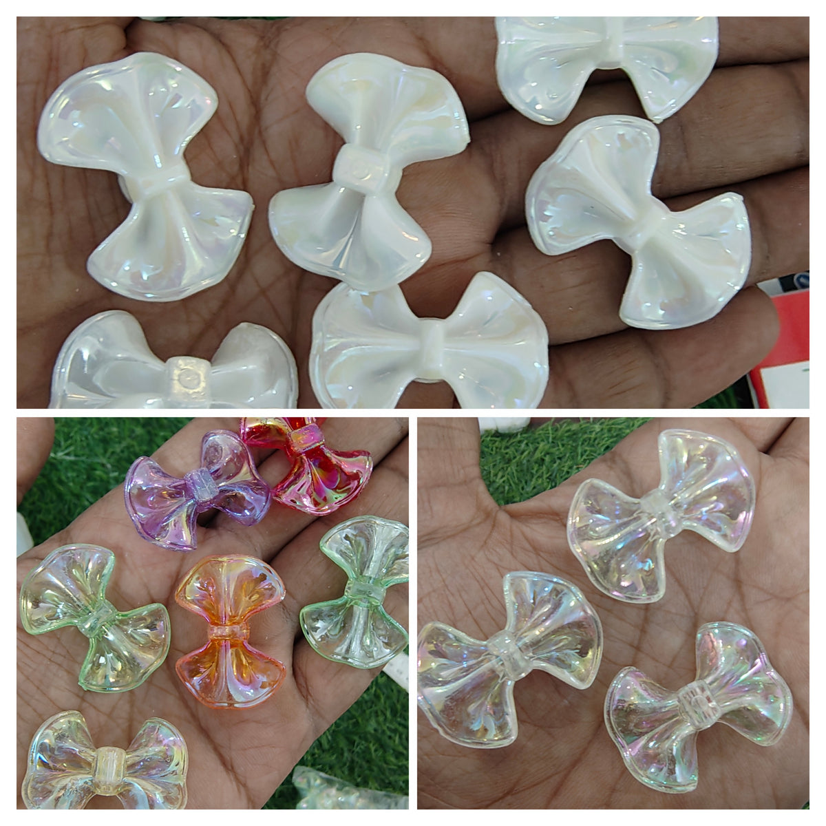 Acrylic bow beads 101 (AB2035)
