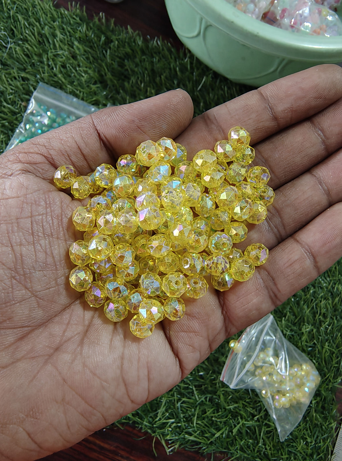 8mm Rainbow acrylic crystal beads (AB2050)