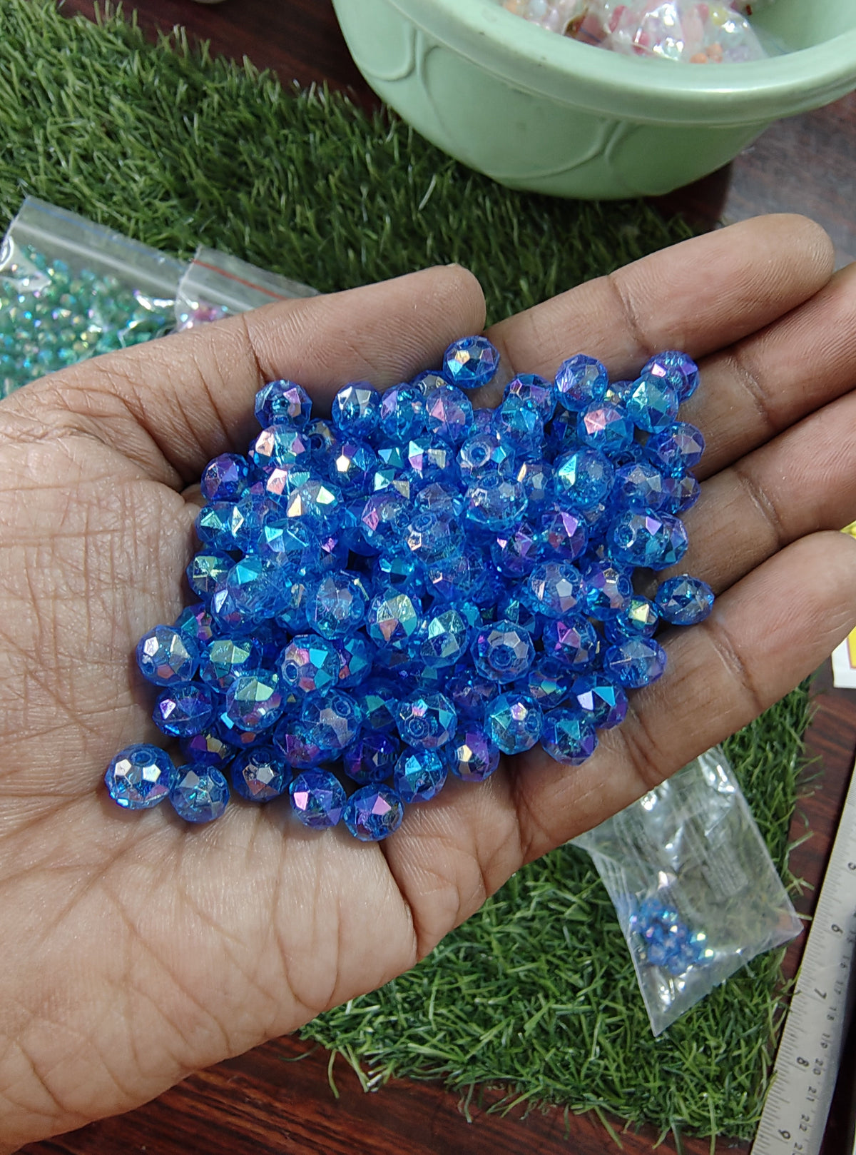 8mm Rainbow acrylic crystal beads (AB2050)