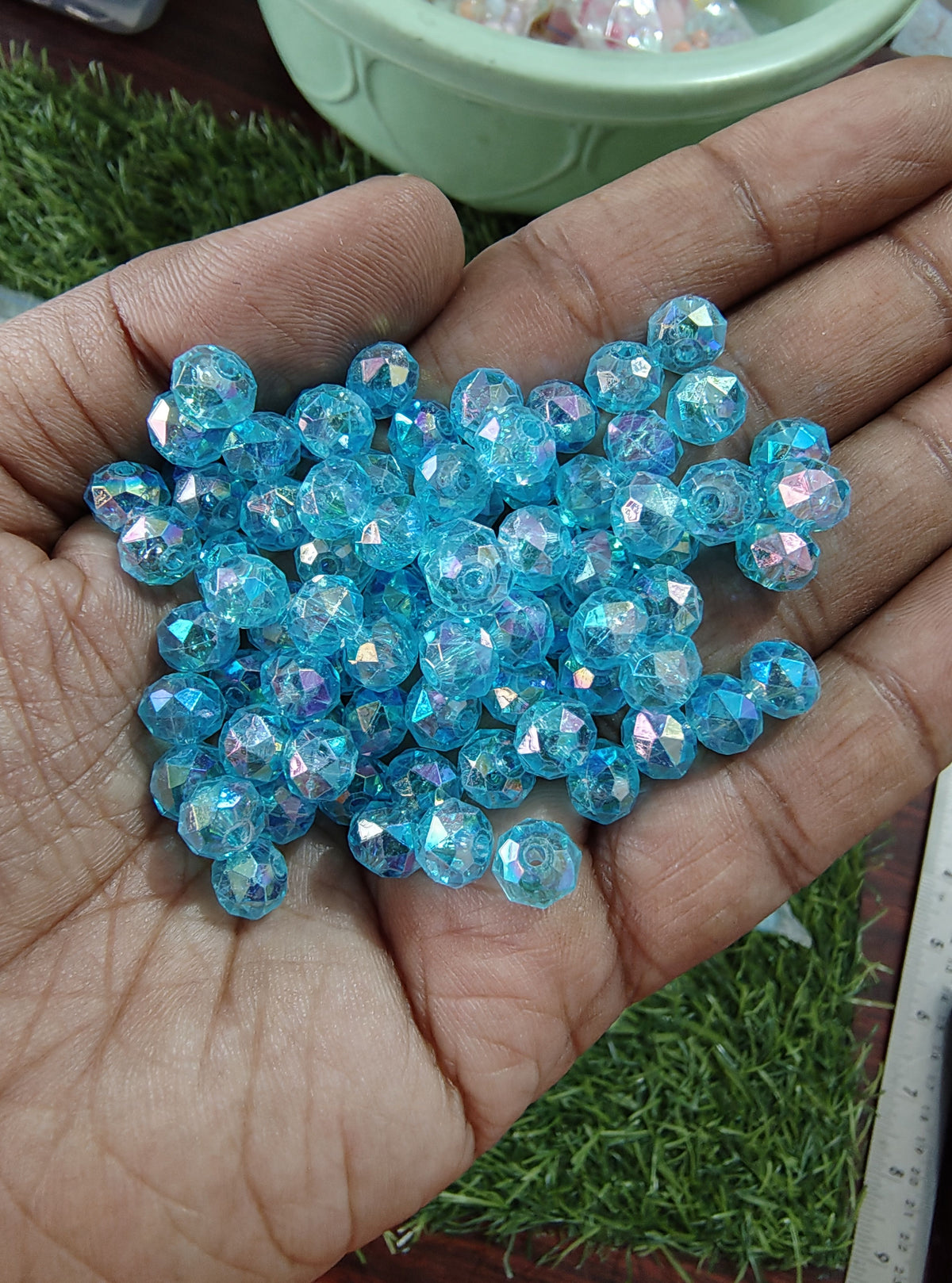 8mm Rainbow acrylic crystal beads (AB2050)