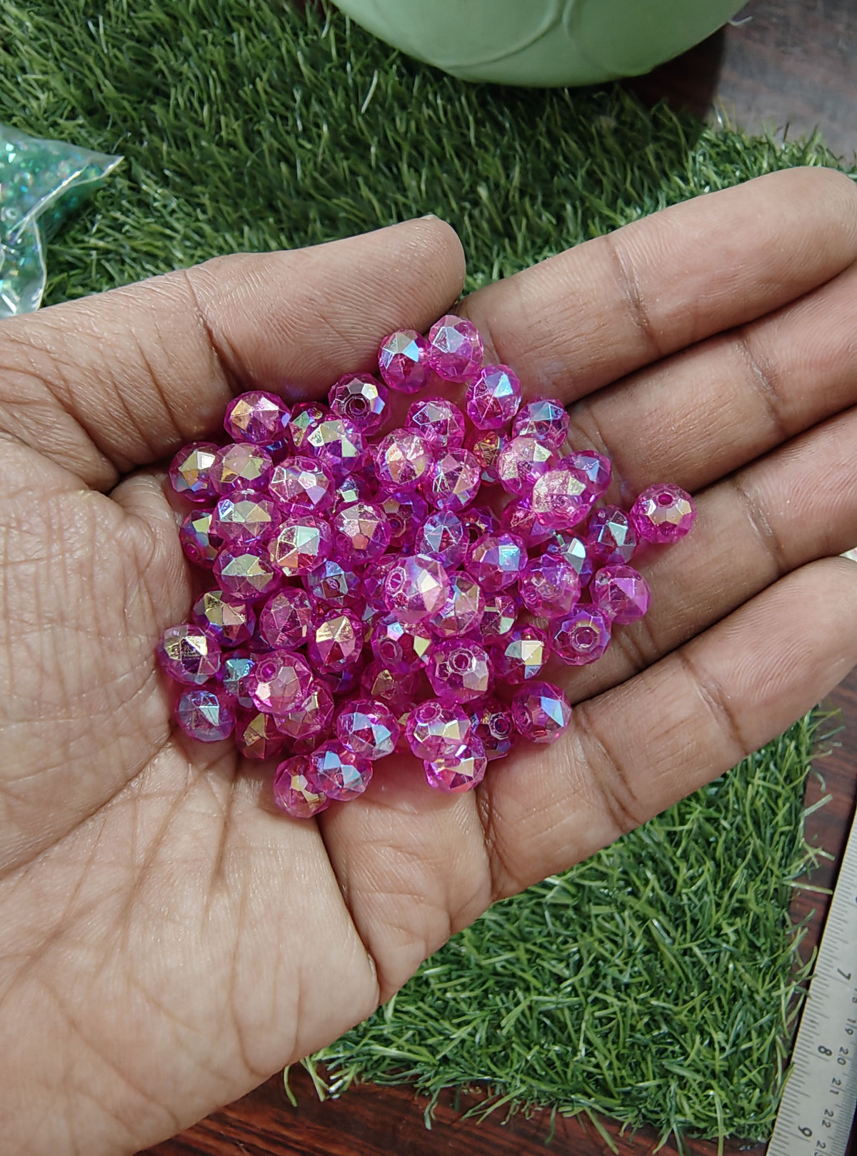 8mm Rainbow acrylic crystal beads (AB2050)