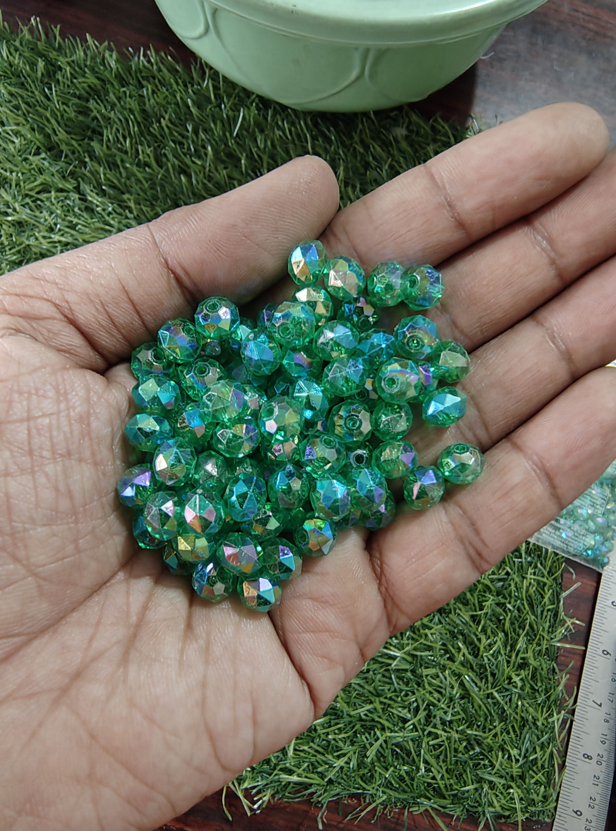 8mm Rainbow acrylic crystal beads (AB2050)