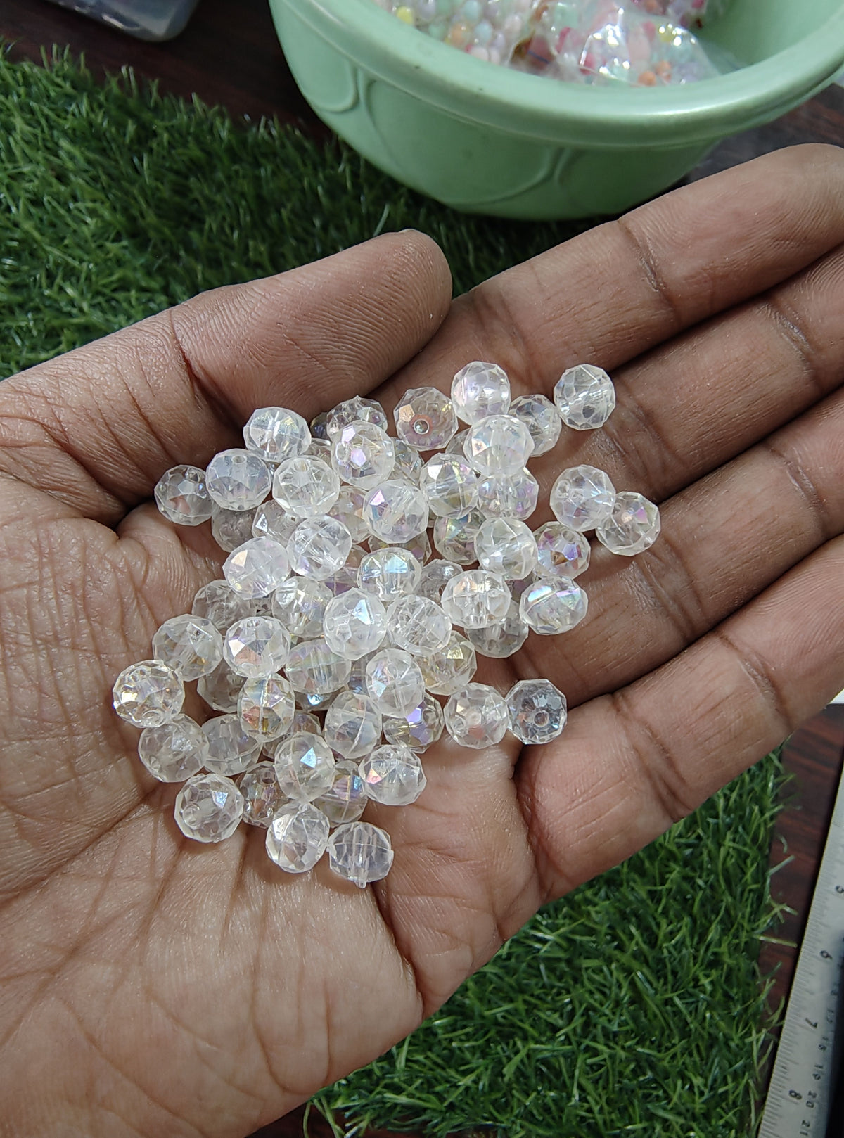 8mm Rainbow acrylic crystal beads (AB2050)