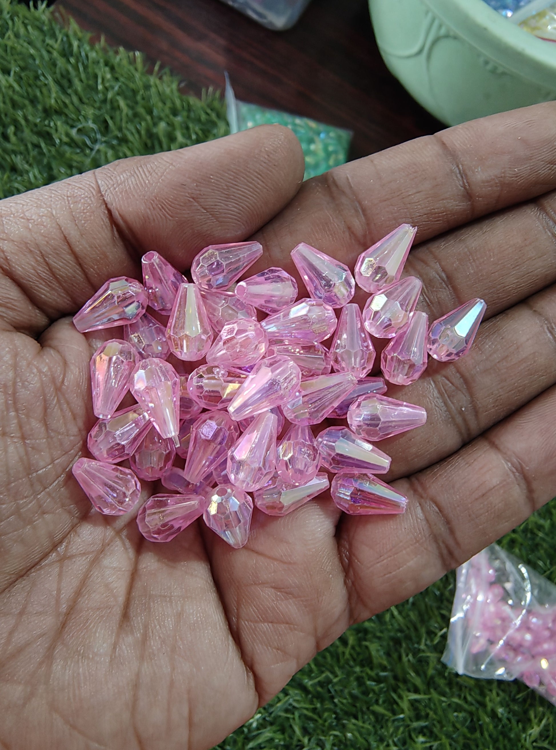 Acrylic transparent drop crystal beads