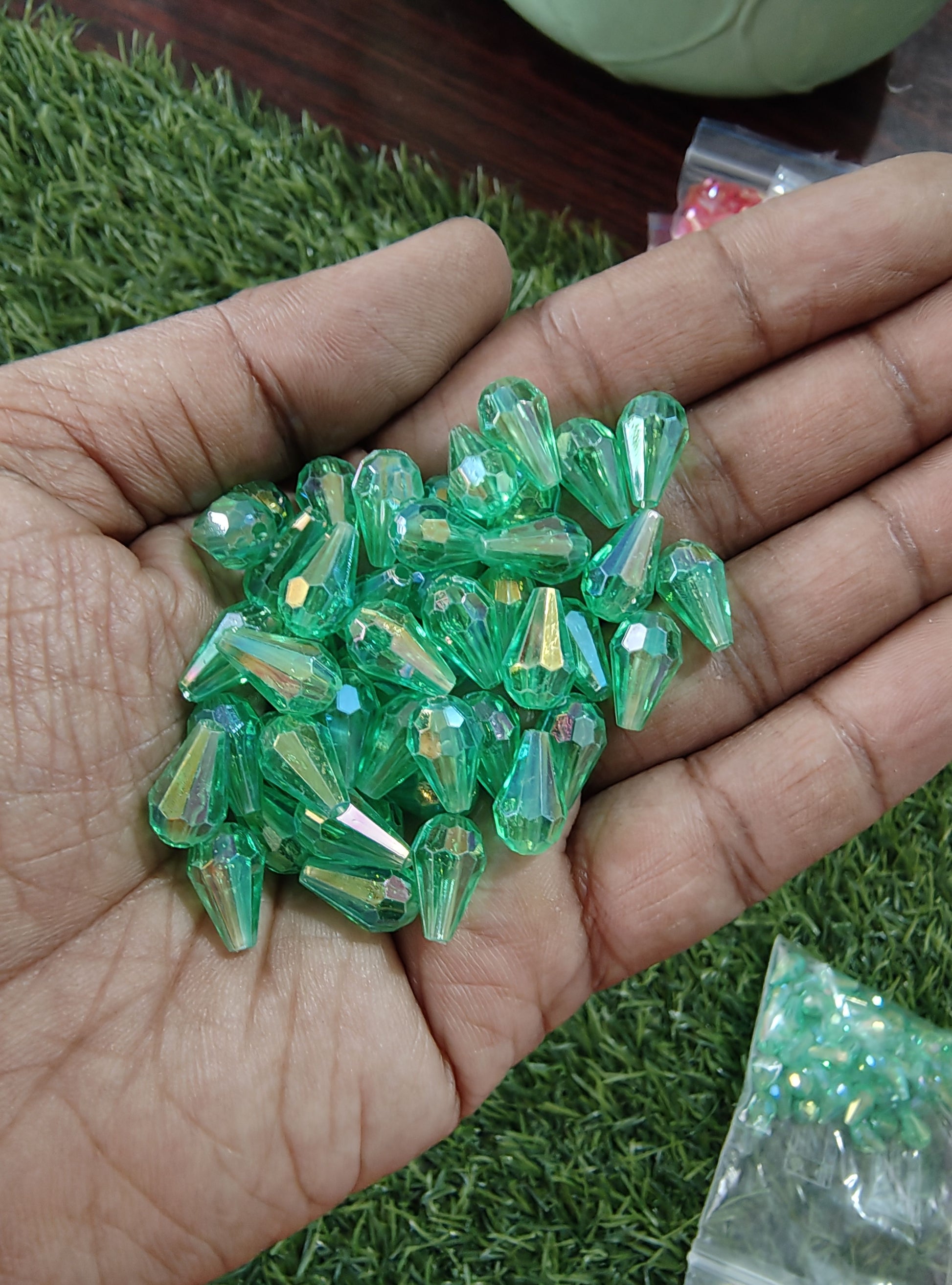 Acrylic transparent drop crystal beads