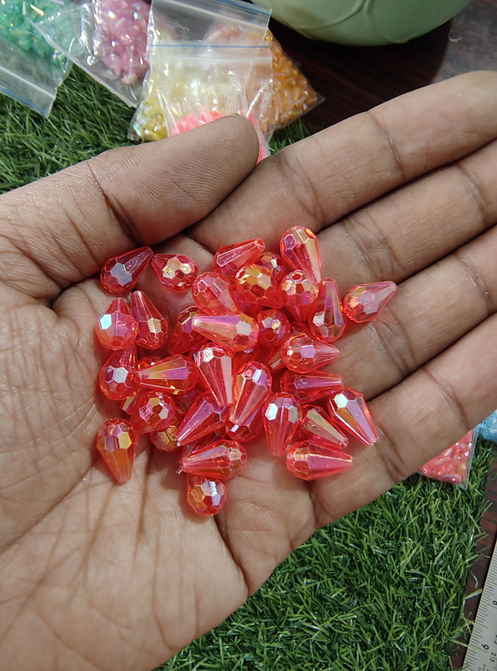 Acrylic transparent drop crystal beads