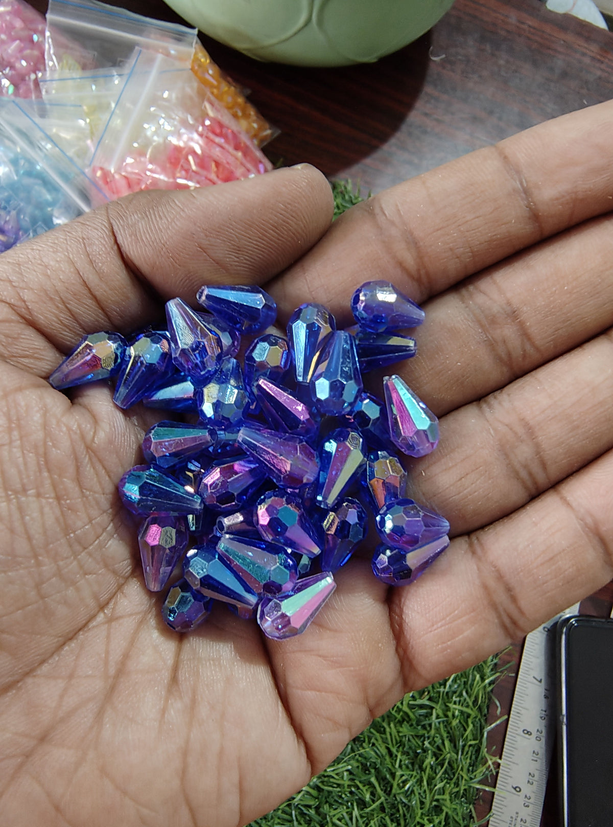 Acrylic transparent drop crystal beads (AB2030)