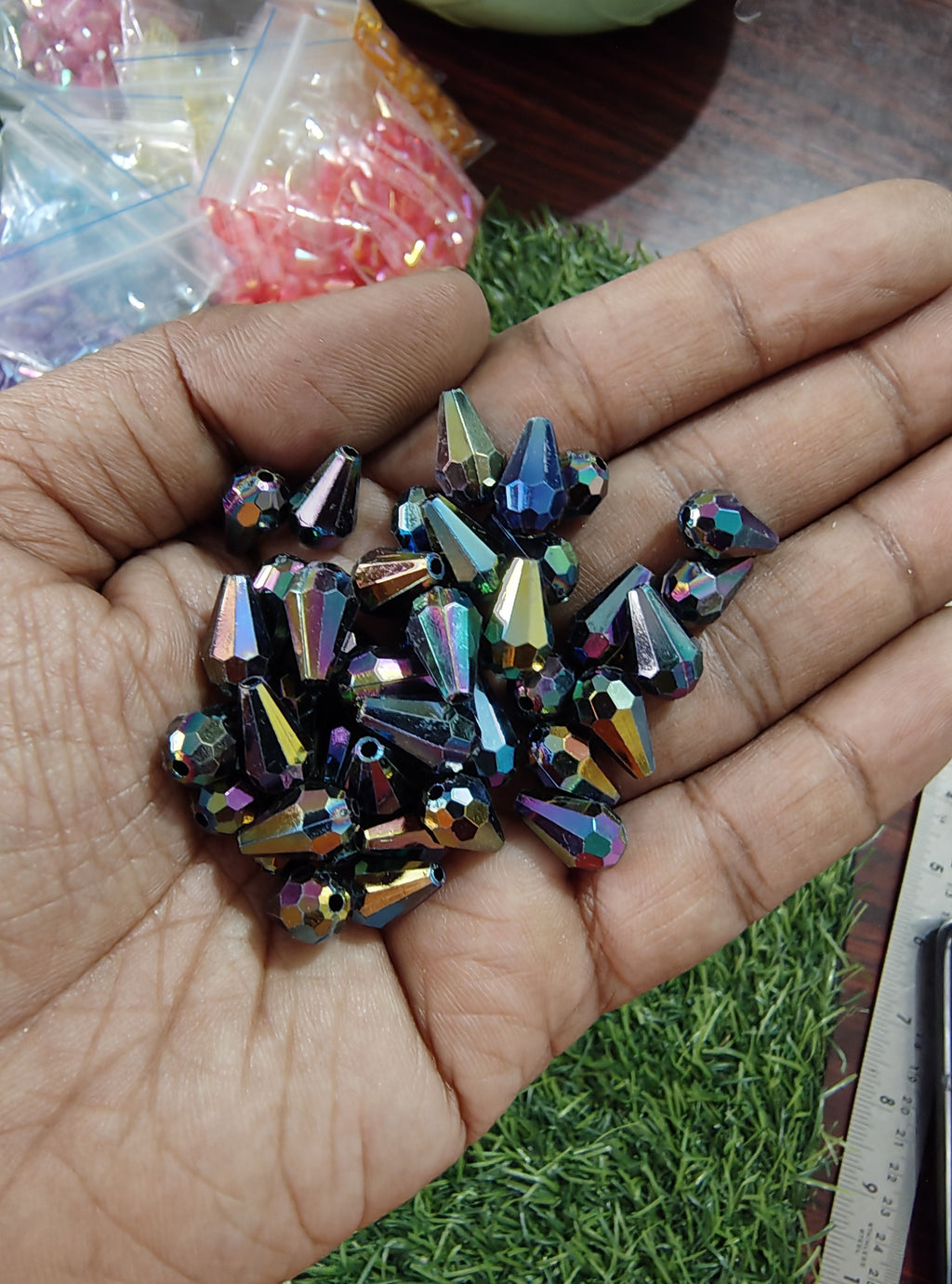 Acrylic transparent drop crystal beads