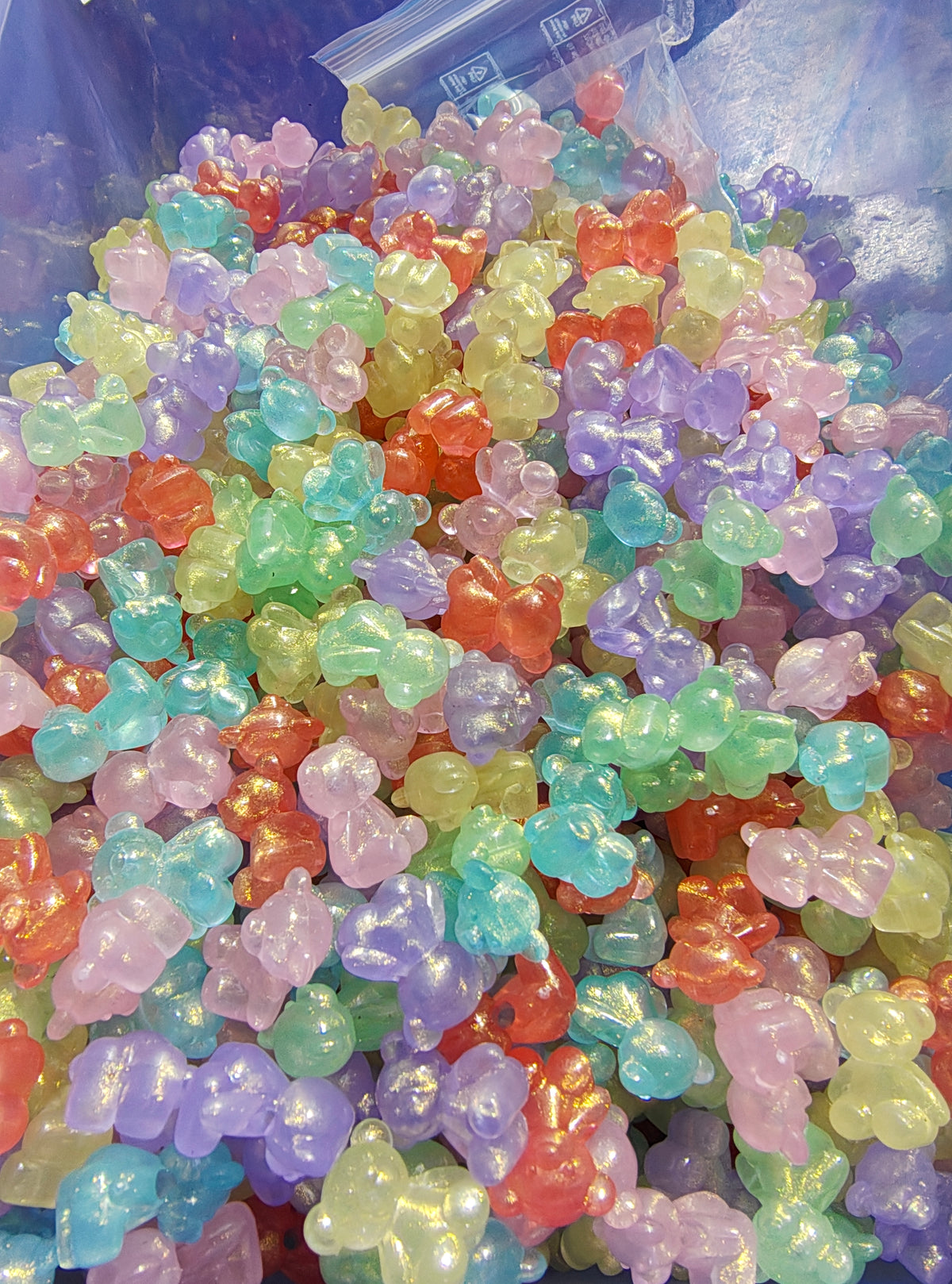 Acrylic taddy beads mix colour (AB2055)