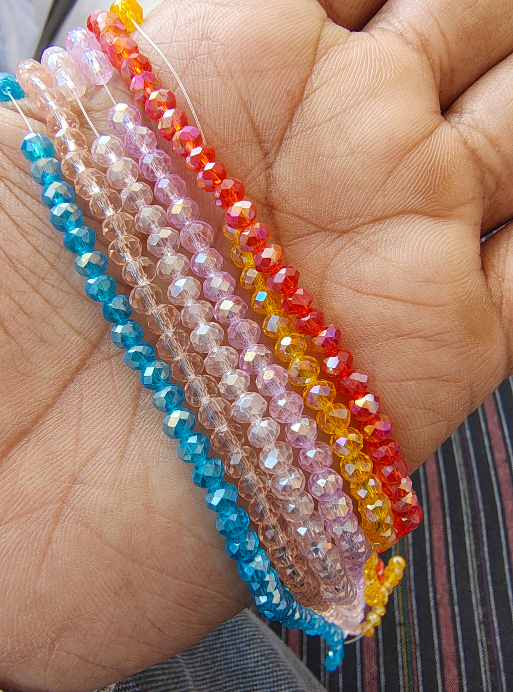4mm Rainbow glass crystal beads