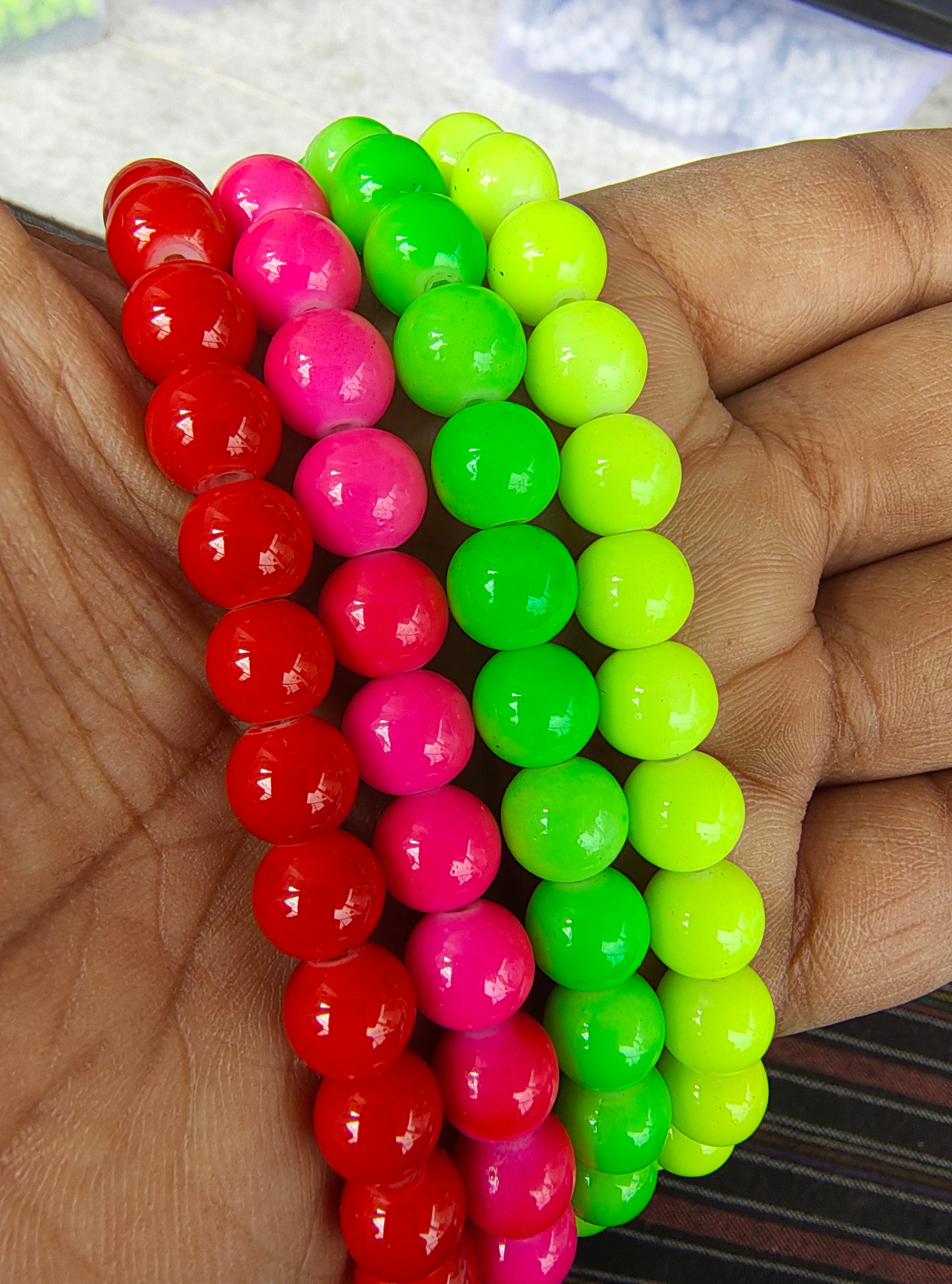 8mm coated glass beads
