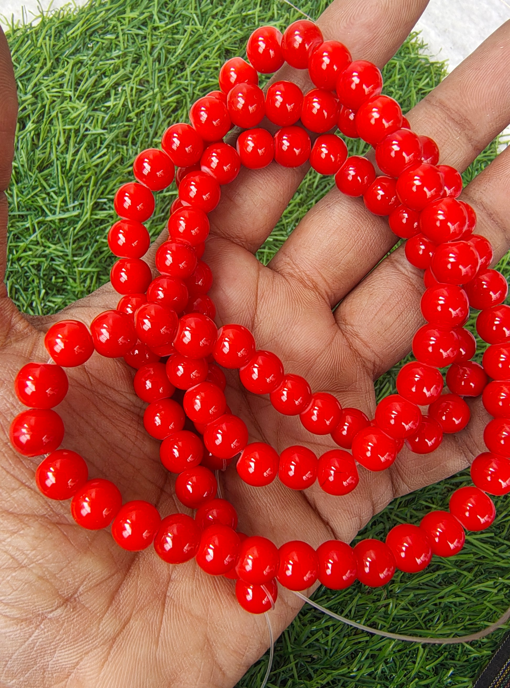 8mm coated glass beads