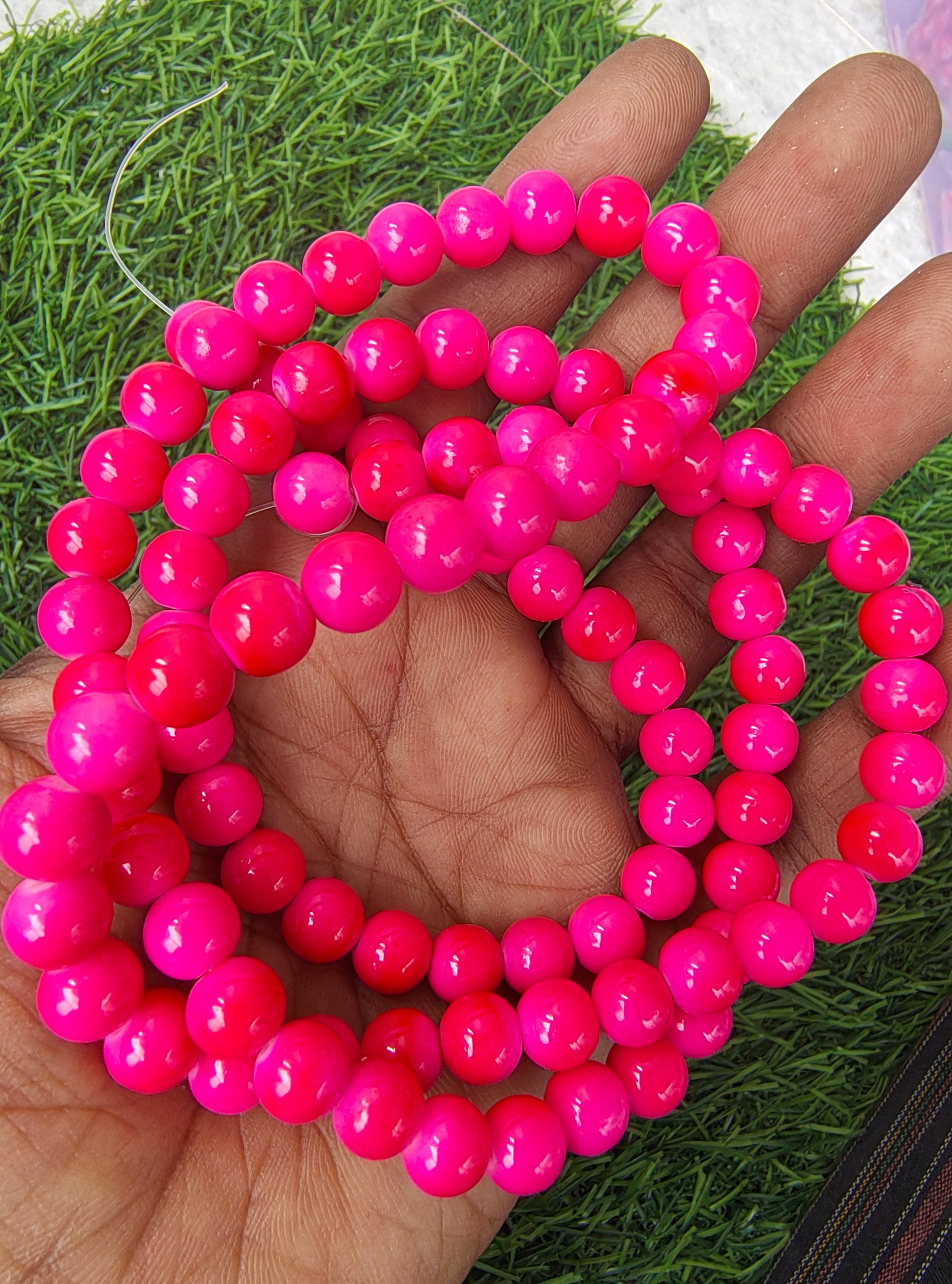 8mm coated glass beads