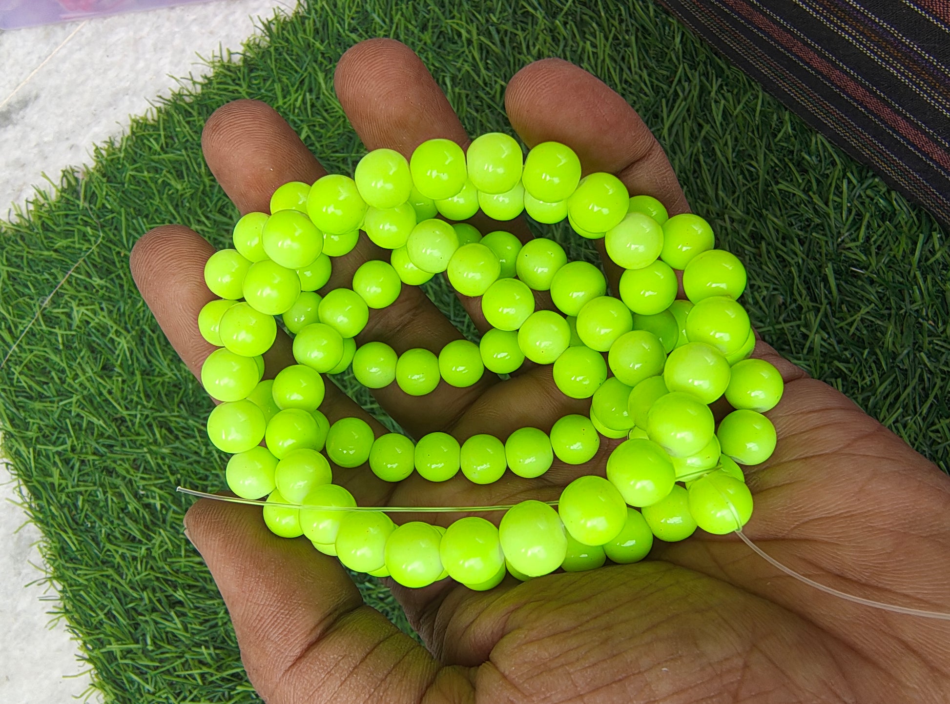 8mm coated glass beads