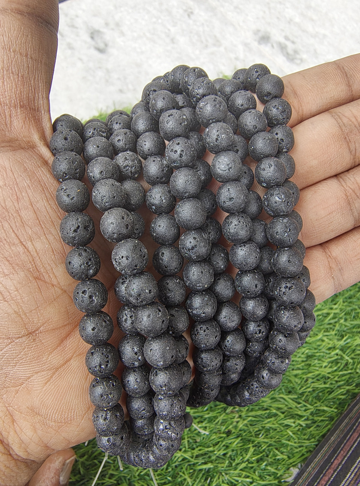 8mm lava stone beads ( GB4019 )