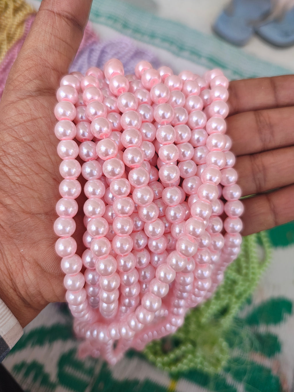 8mm colour glass pearl beads