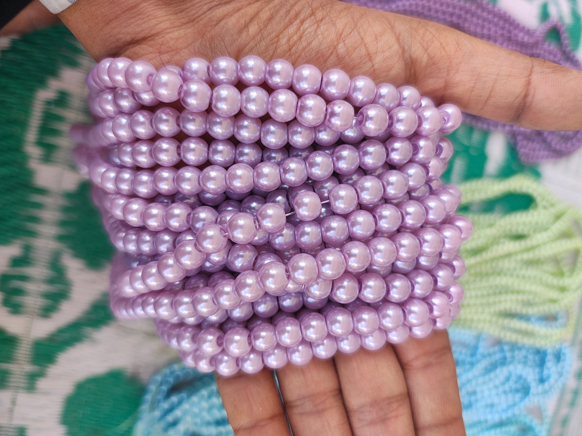 8mm colour glass pearl beads( GB4024 )