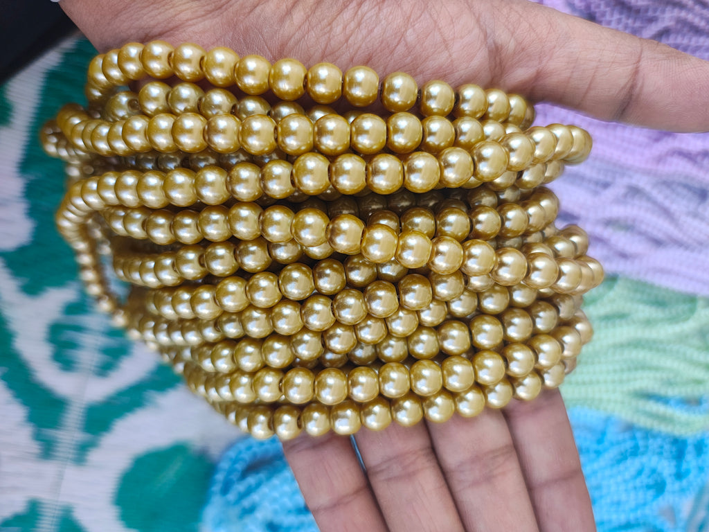 8mm colour glass pearl beads