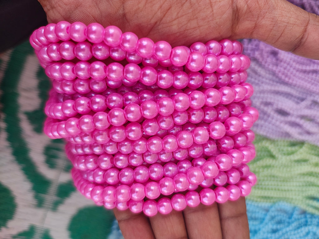 8mm colour glass pearl beads