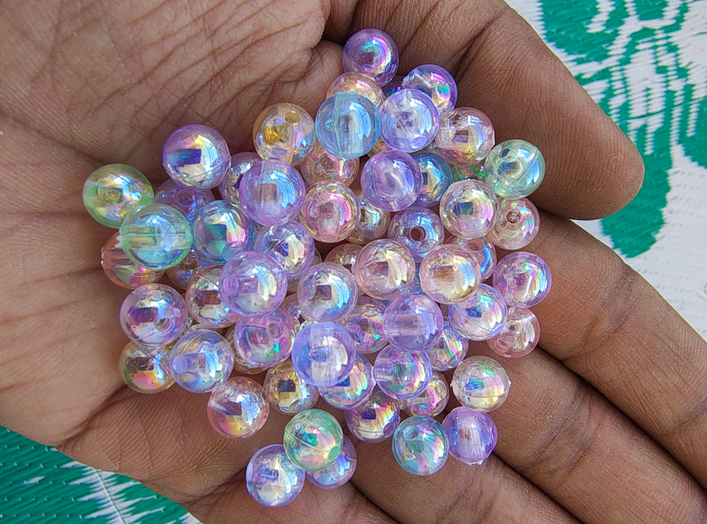 Rainbow acrylic beads