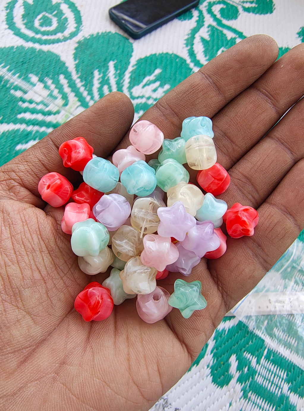 Acrylic soap beads