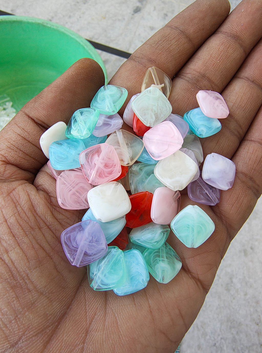 Acrylic soap beads