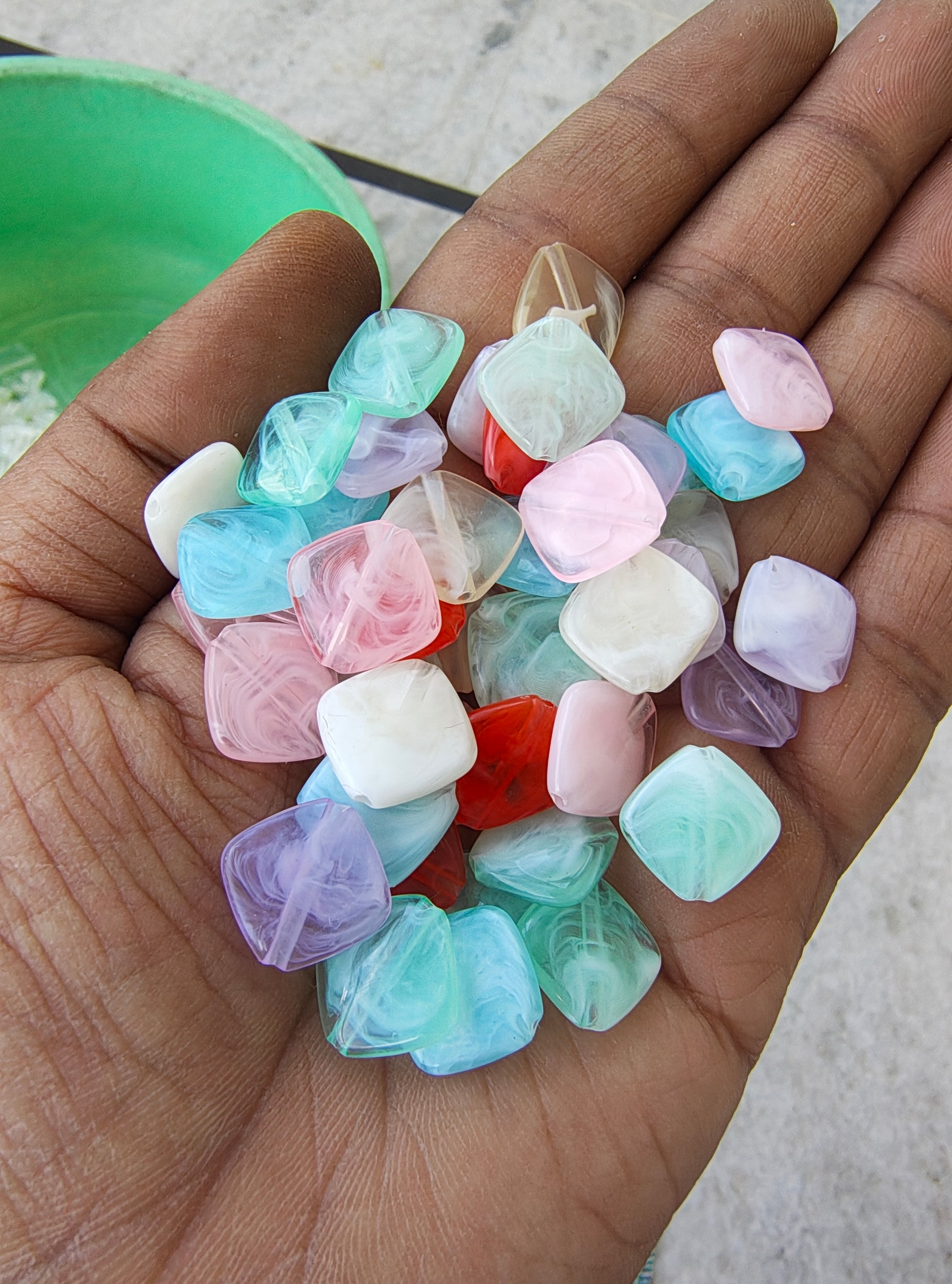 Acrylic soap beads