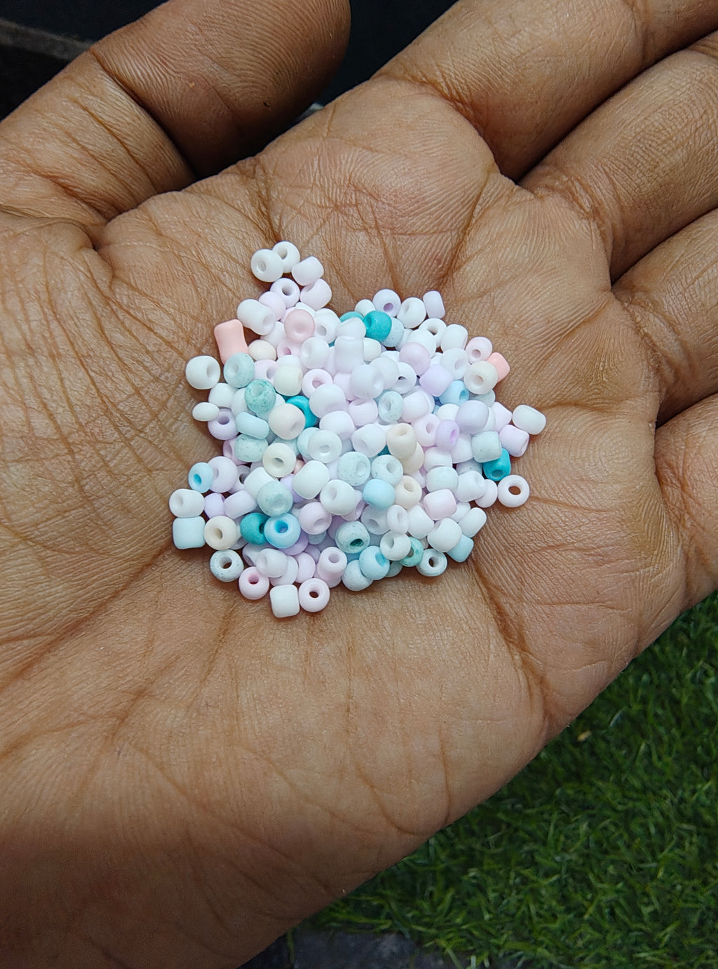 Pastel seed beads