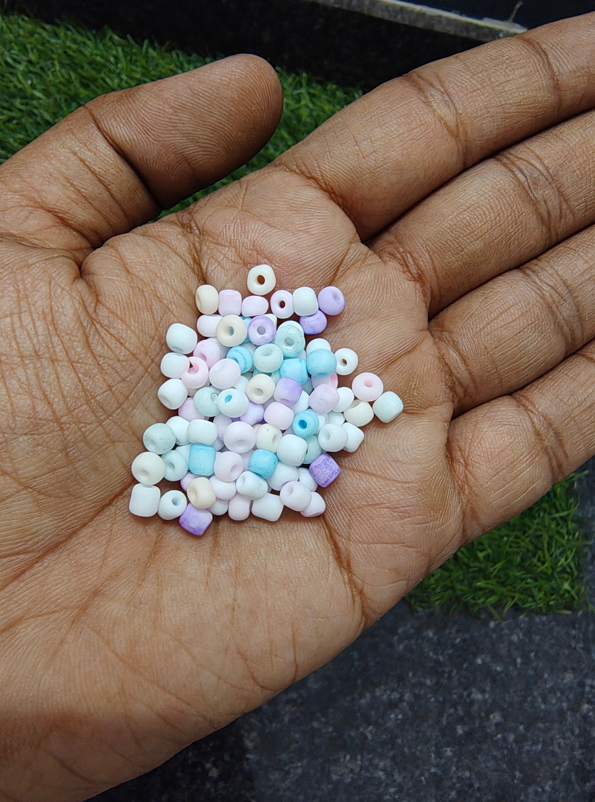 Pastel seed beads
