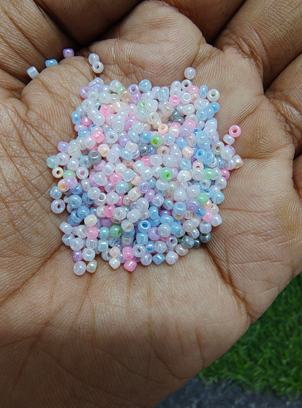 Pastel transparent mix colour seed beads