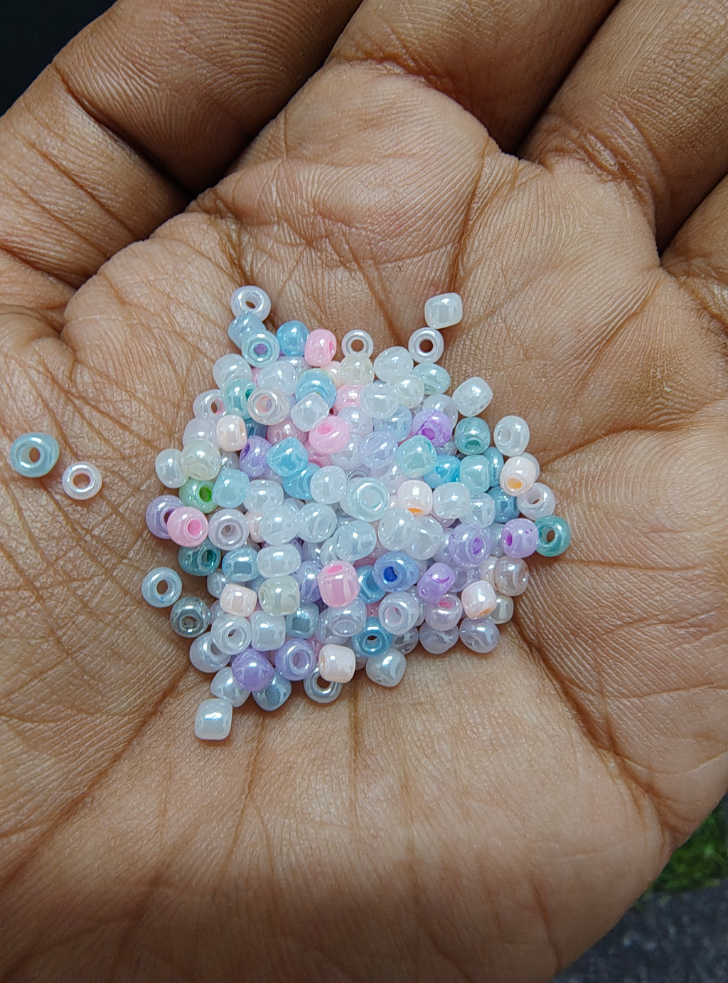 Pastel transparent mix colour seed beads