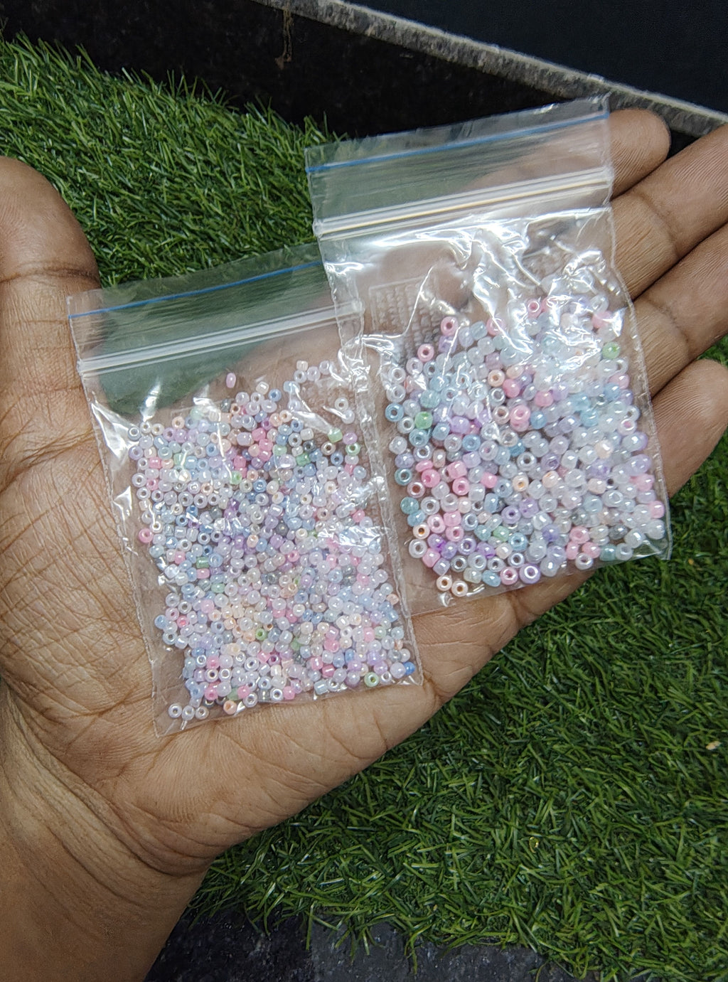 Pastel transparent mix colour seed beads