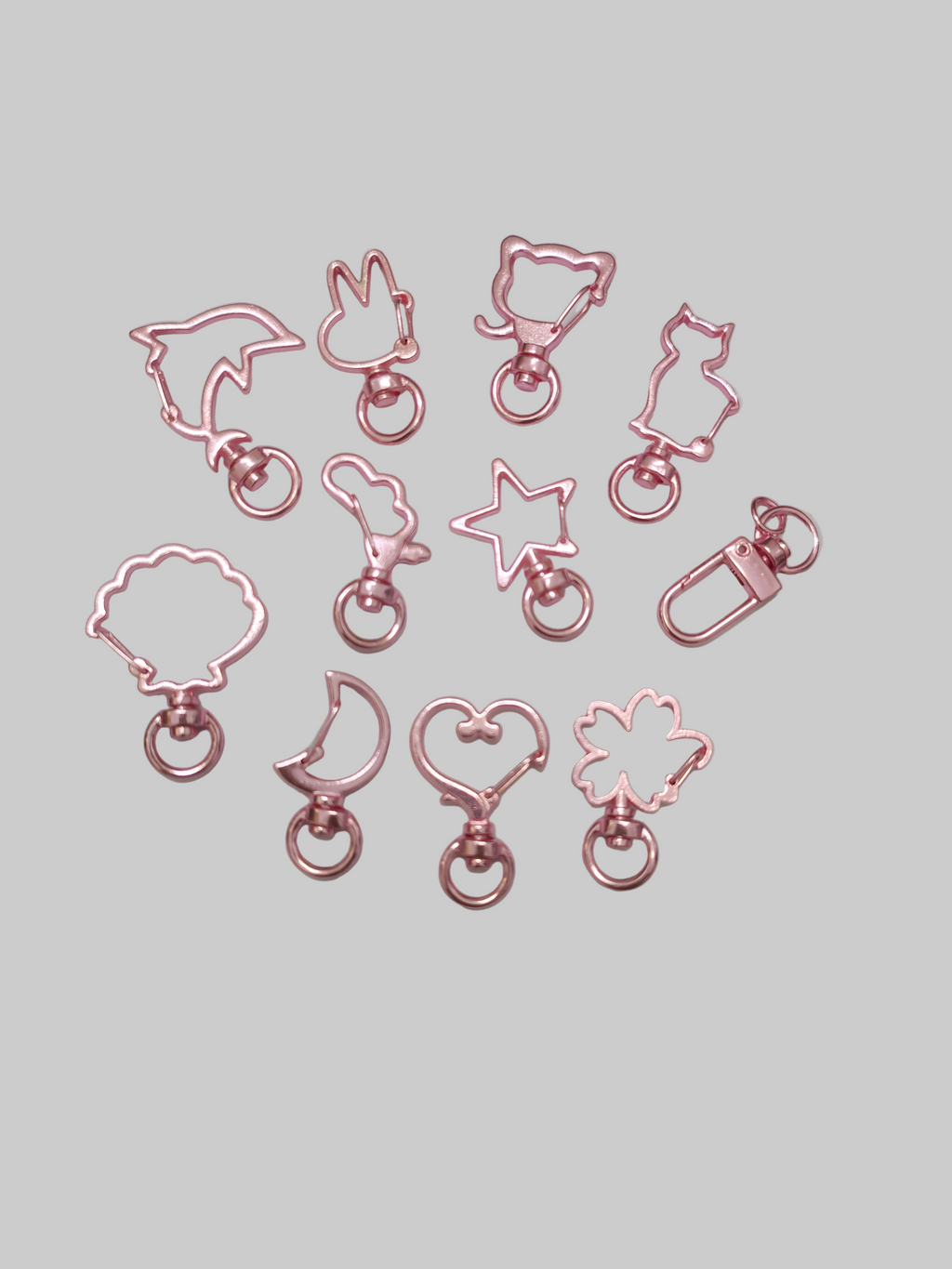 Rose gold shade different design lobster hook