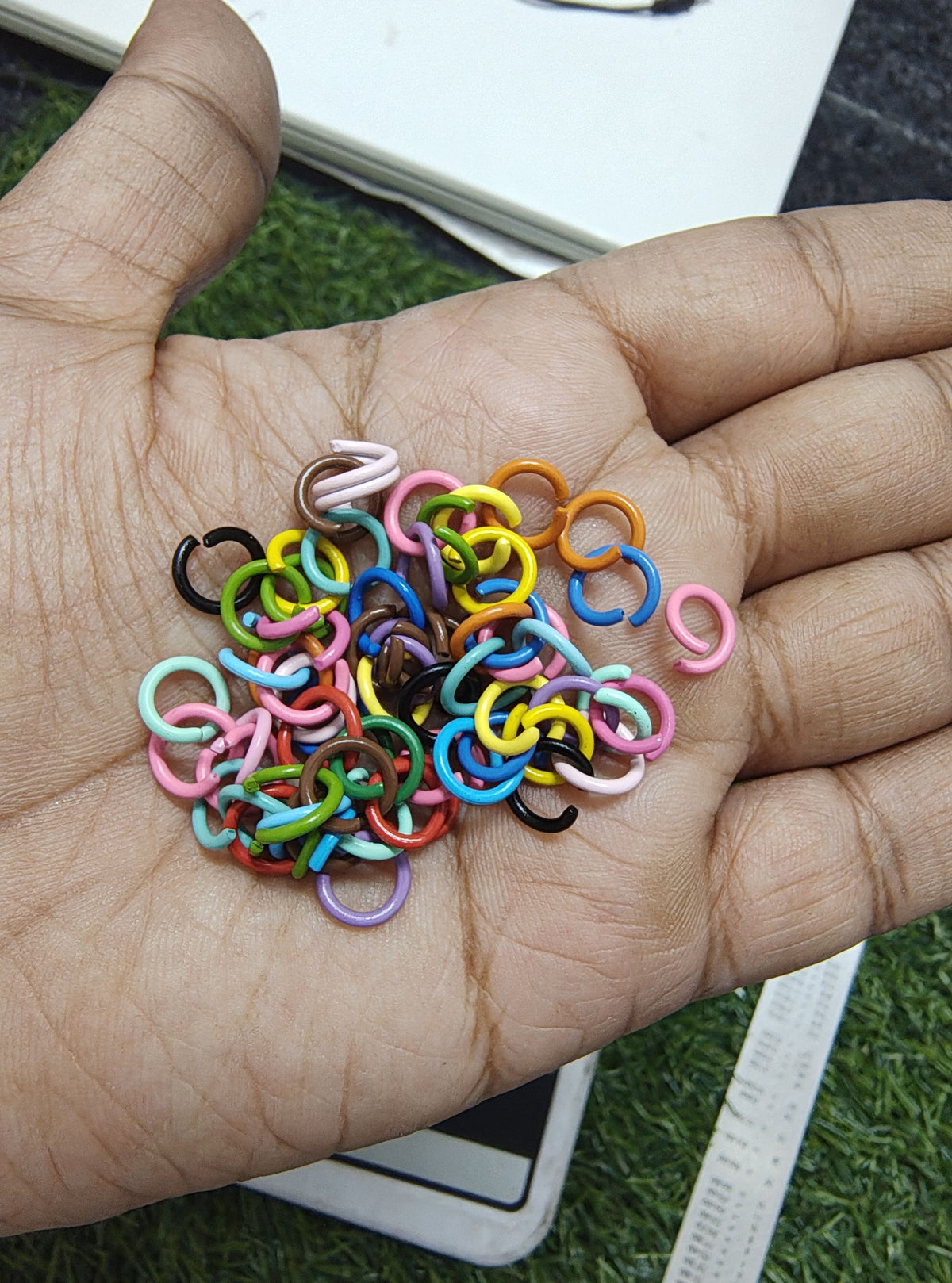Mix colour thick jumpring for keychains ( HK6020 )