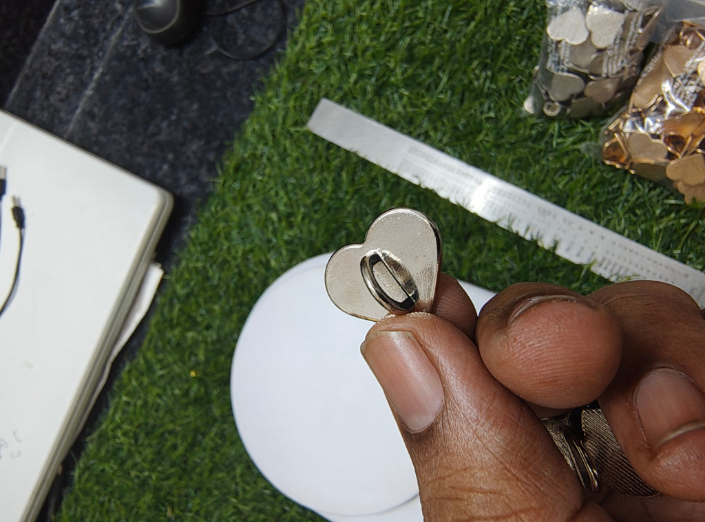 Heart shape phone cover hook silver/ golden