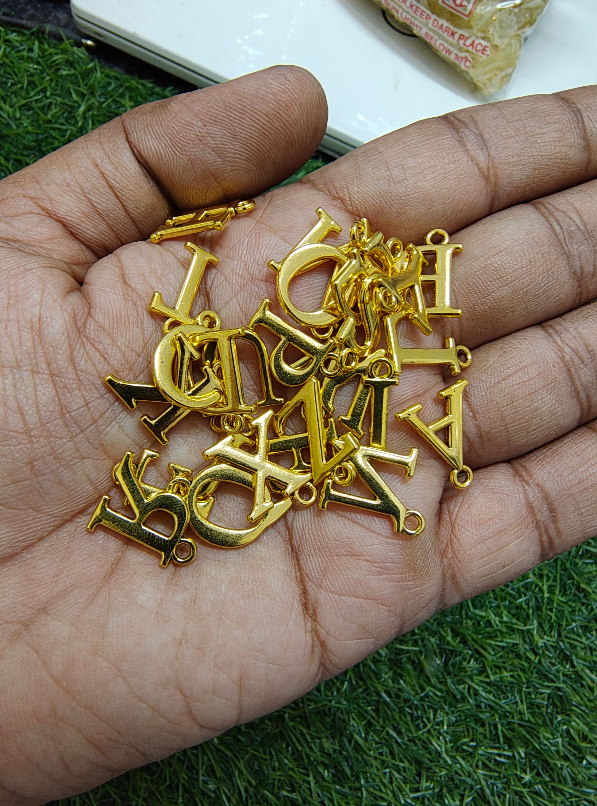 Metal alphabet letters charm