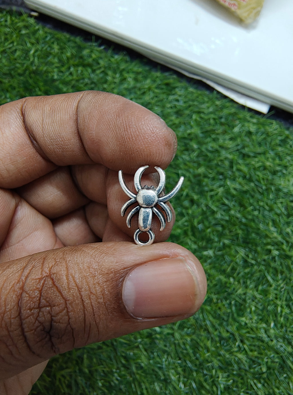 Spider metal charm
