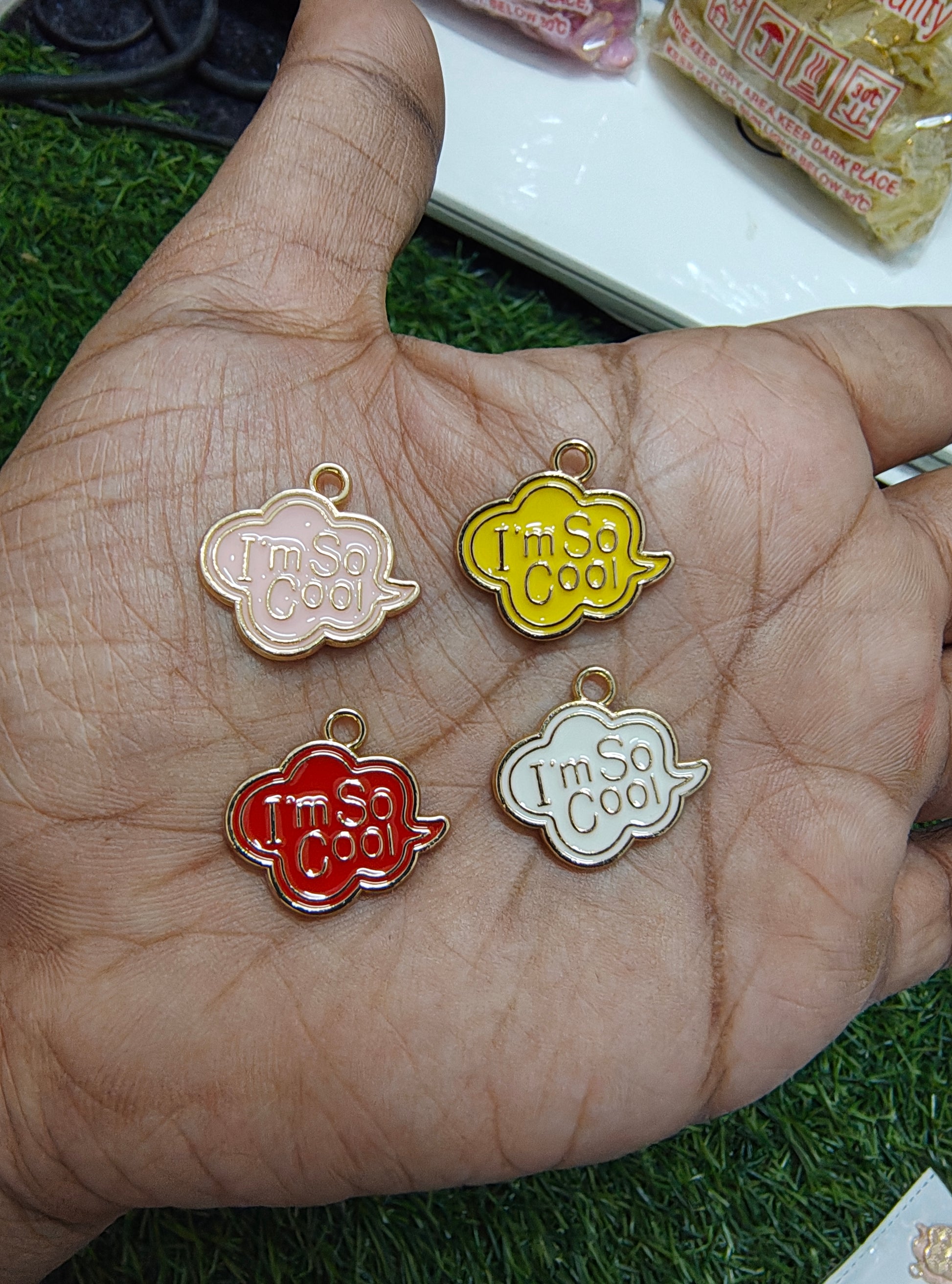 "i am so cool" enamal charm