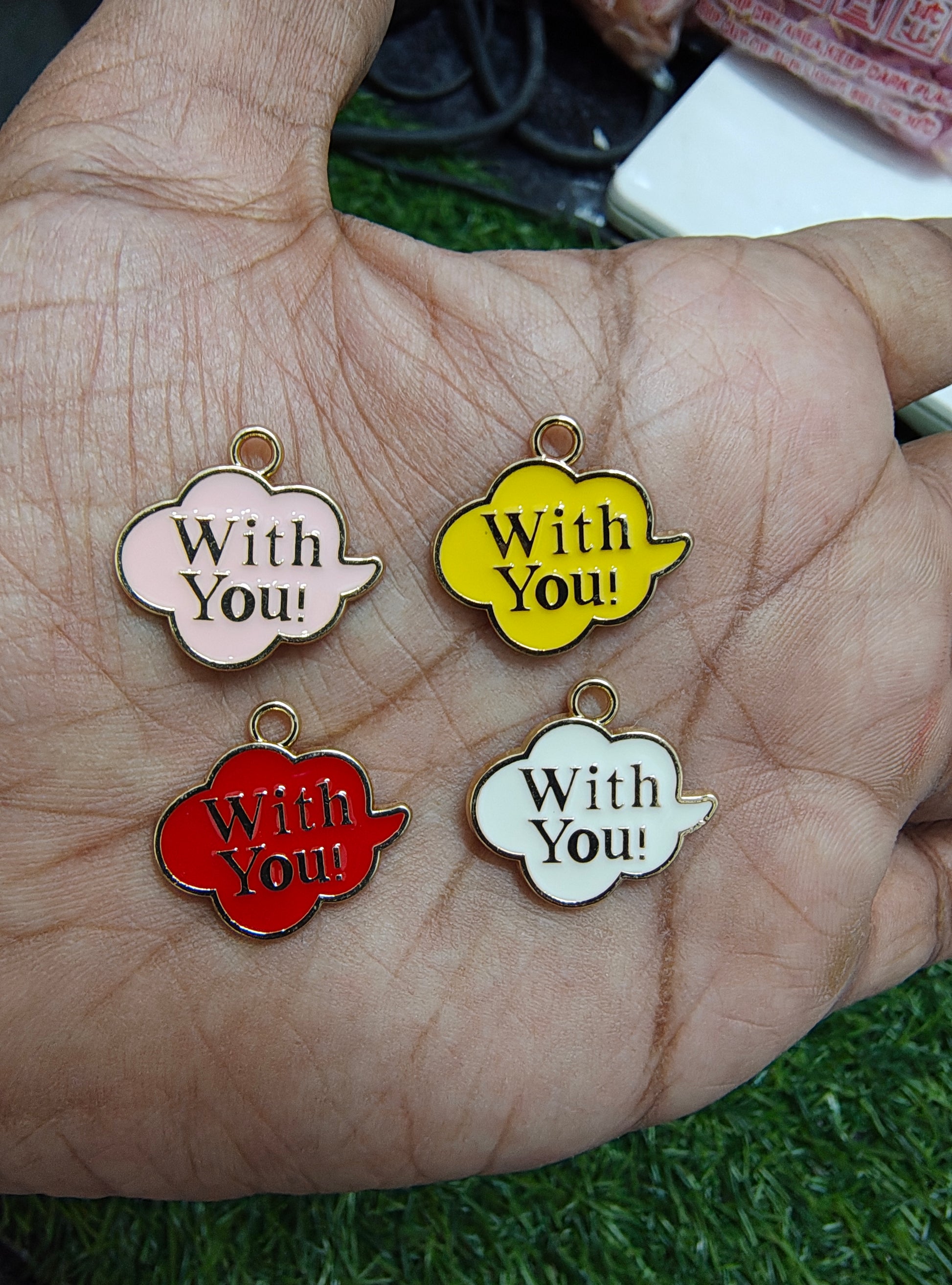 "With you" enamal charm