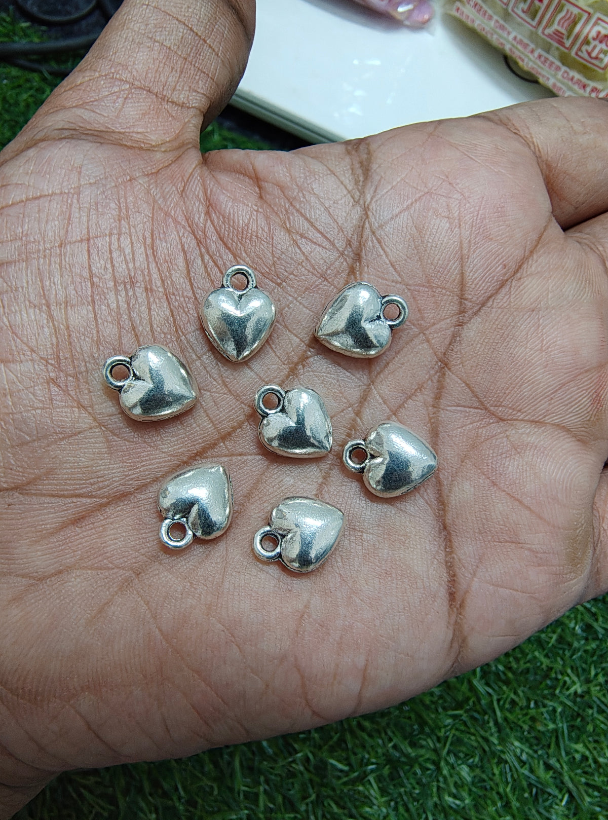 Small heart metal charm ( MTC7014 )