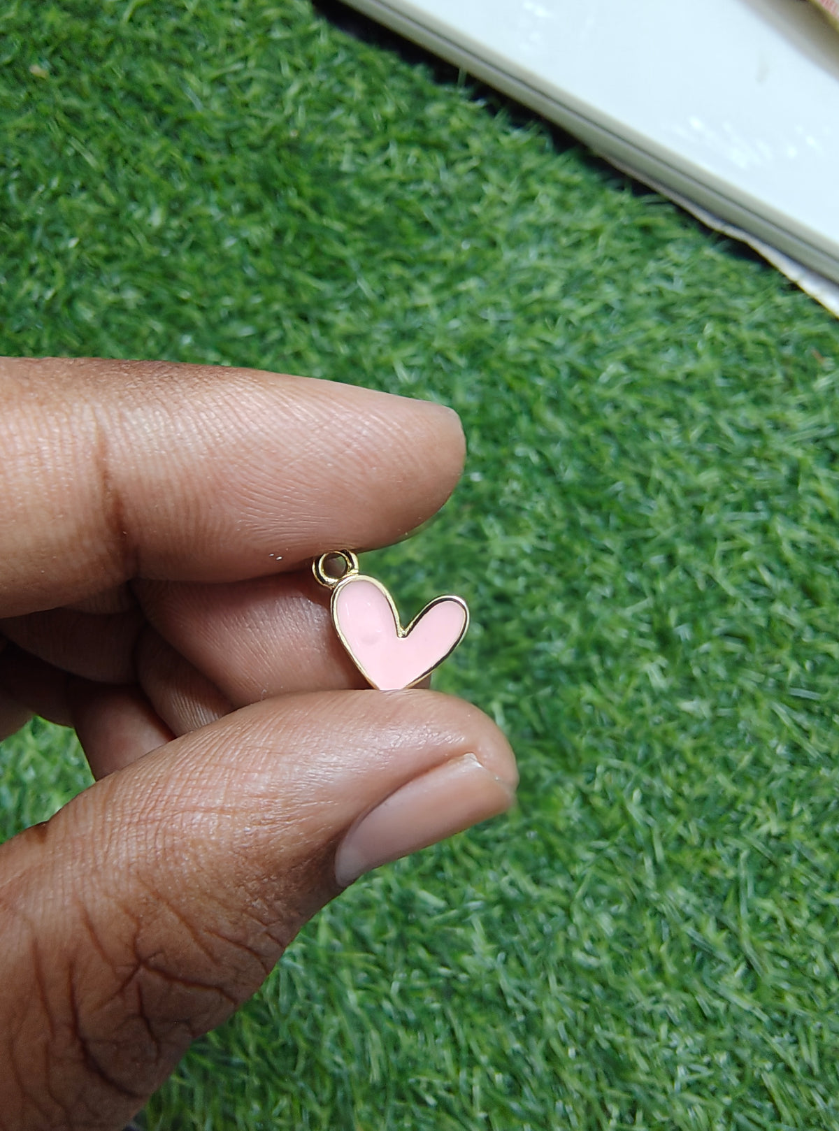 Small heart enamal charm ( EC1009 )