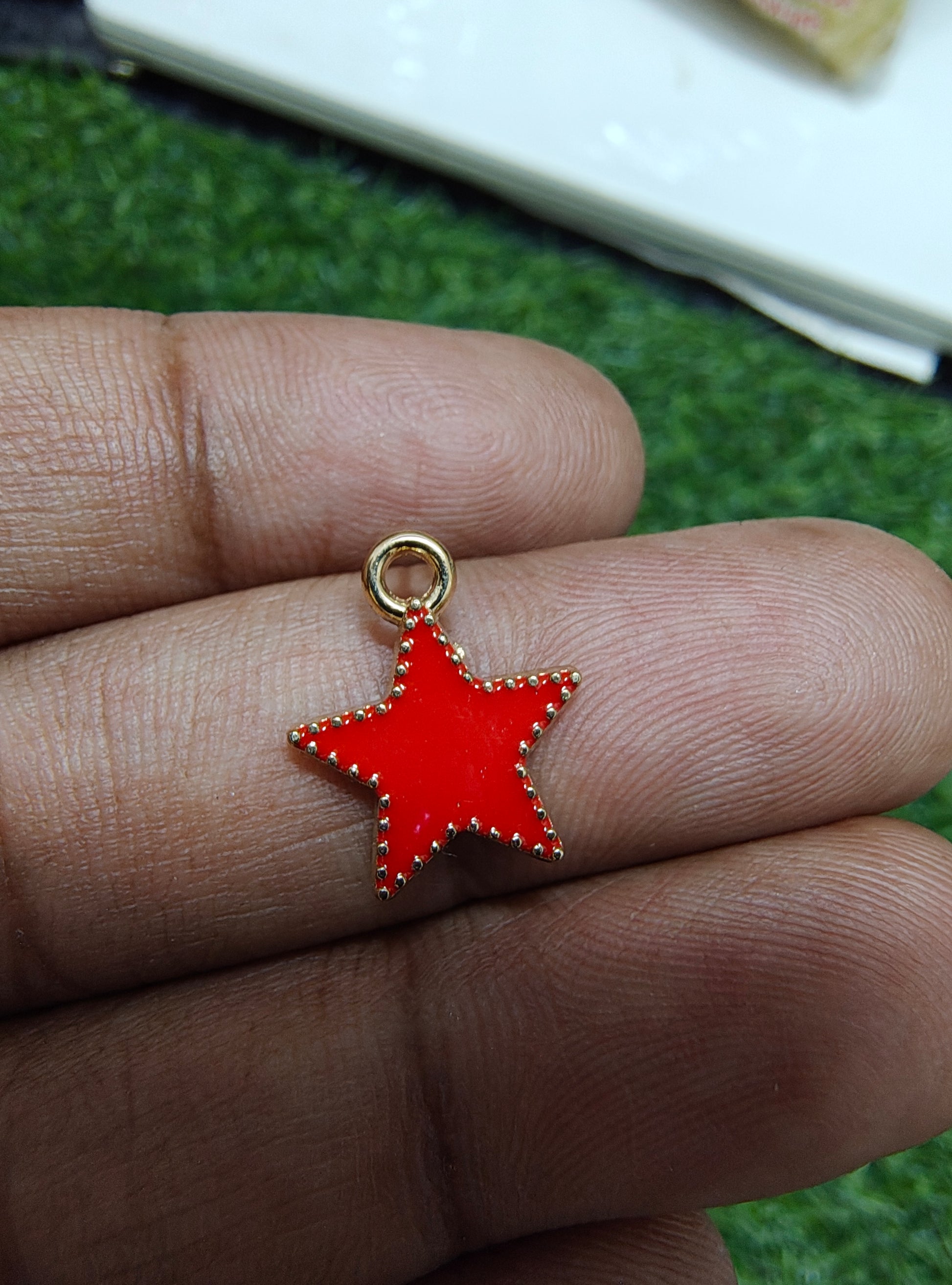 Star enamal charm