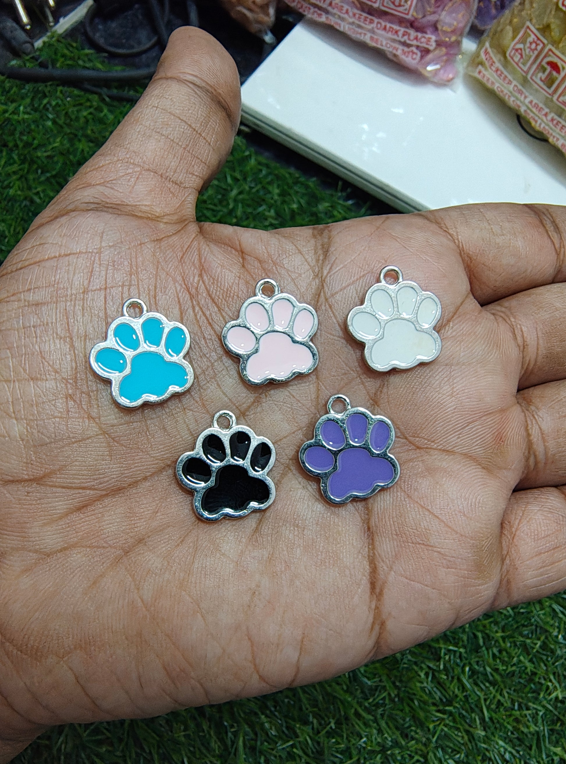 Dog paw charm