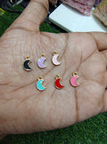 Small moon enamal charm ( EC1040 )