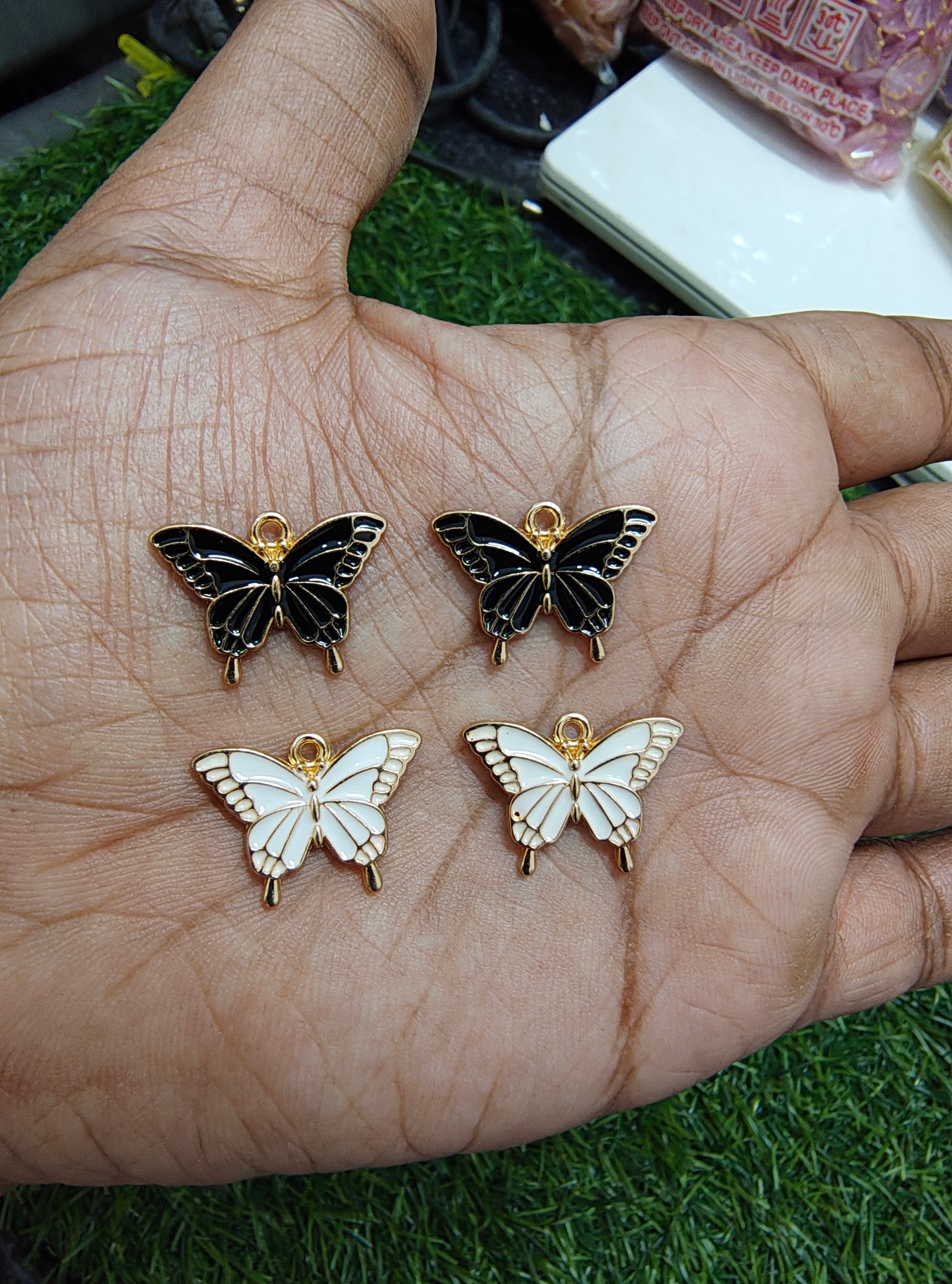 Butterfly enamal charm4