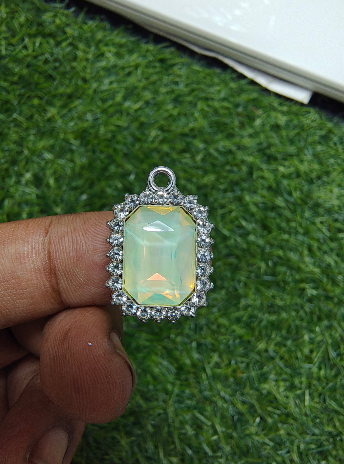 Rectangle stone charm ( PC2016)