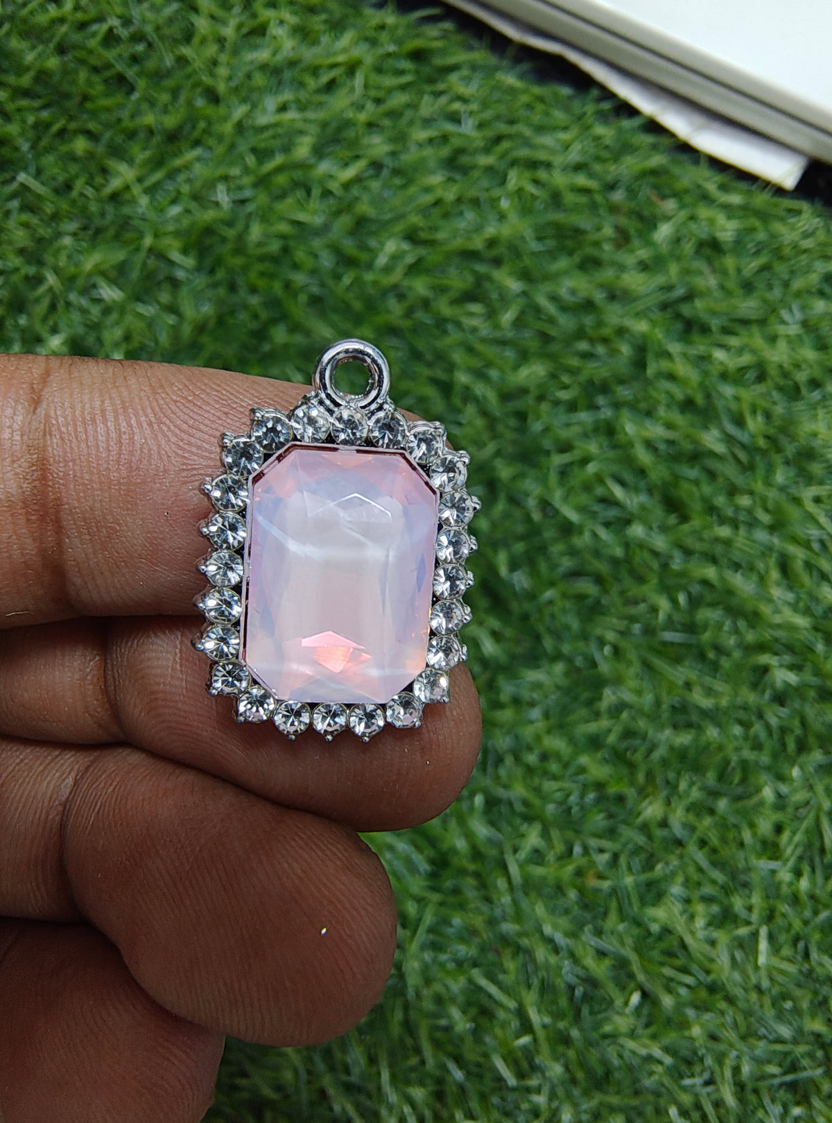 Rectangle stone charm ( PC2016)
