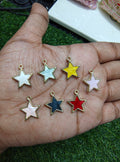 Star enamal charm with dotted border ( EC1055 )